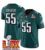 Men & Women & Youth Philadelphia Eagles #55 Brandon Graham Green 2025 Super Bowl LIX Patch And 4-Star C Gold Patch New F.U.S.E. Vapor Limited Stitched Jersey,baseball caps,new era cap wholesale,wholesale hats